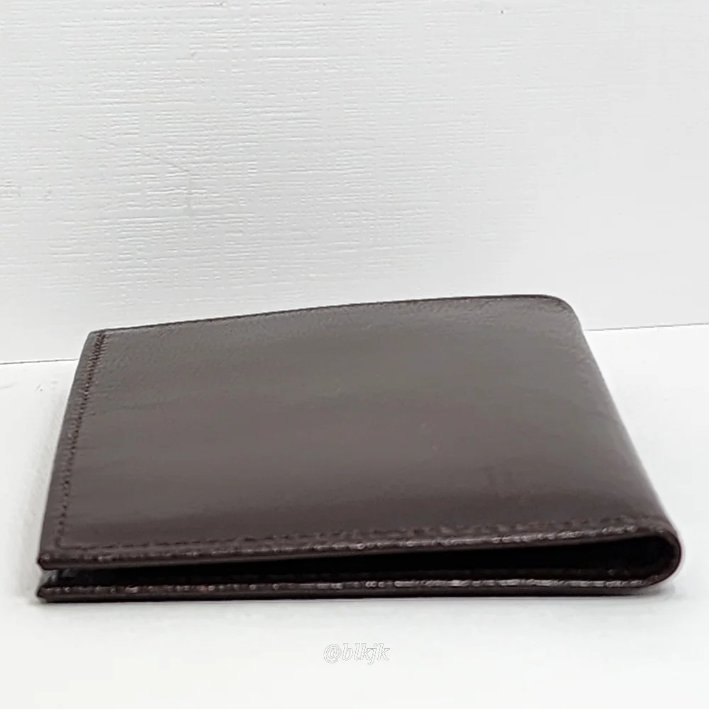 Vintage Gino Goat Leather Slim Bifold Wallet *Brown* NWT